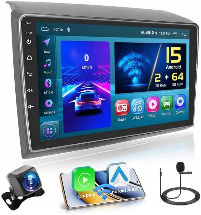Automobilové rádio Hikity 2+64G s Androidem 15 pro Fiat Ducato