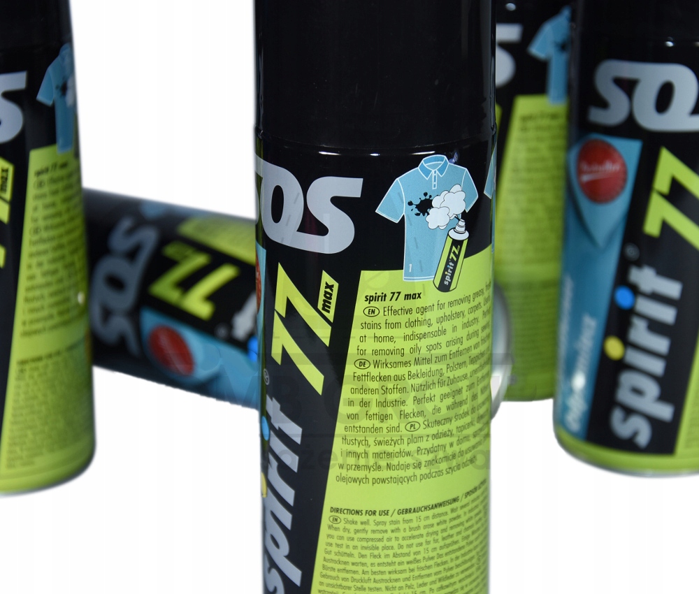 SPIRIT 77 MAX ODPLAMIACZ DO TKANIN UBRAŃ ODZIEŻY Marka Spirit