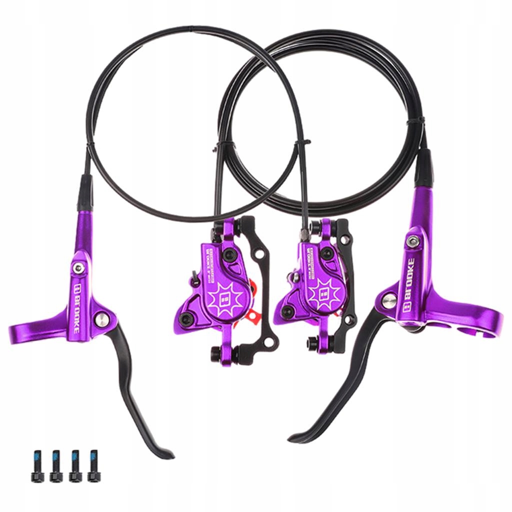 Hydrauliczny hamulec tarczowy do roweru Fioletowy