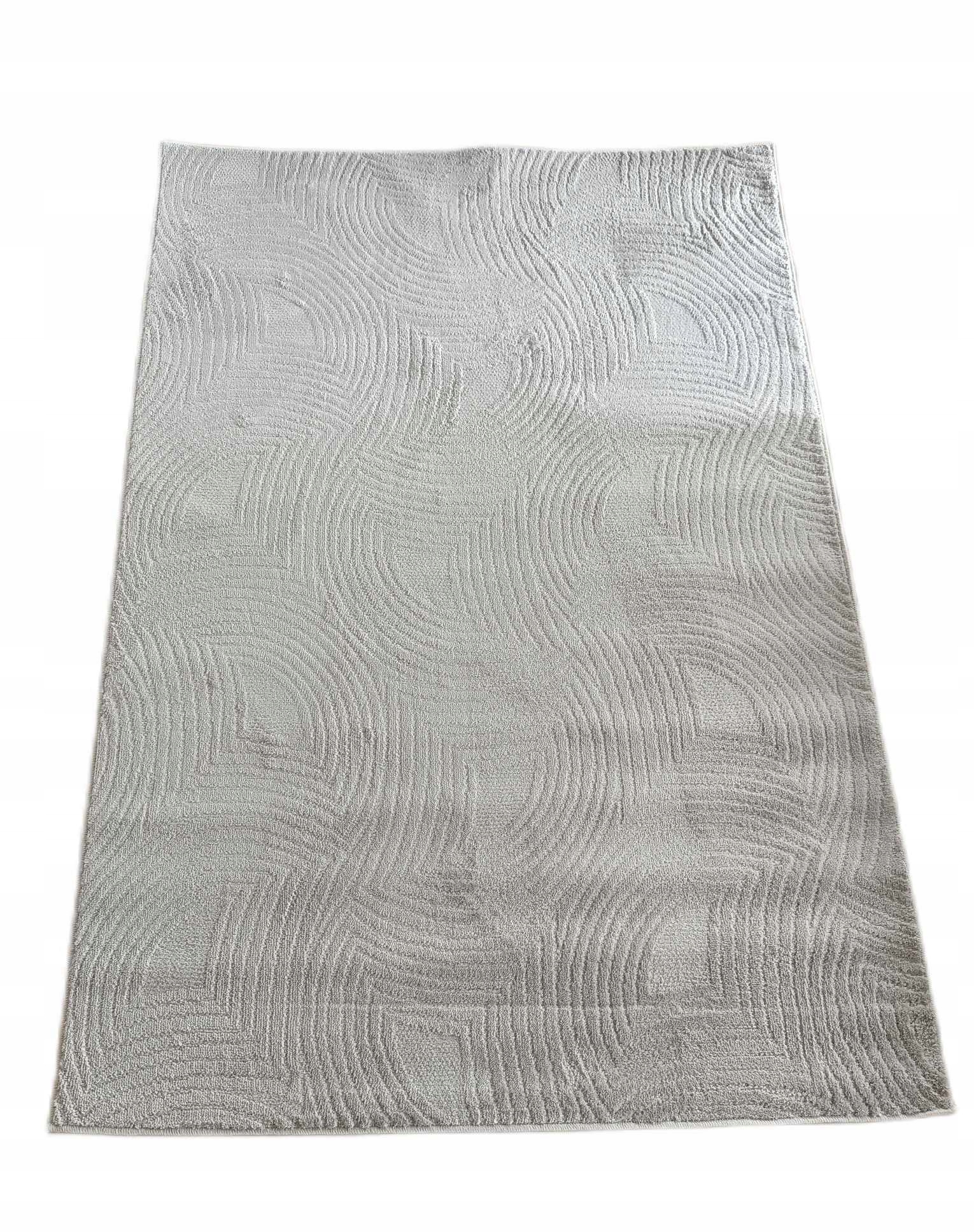 Moderný plyšový koberec 120 x 170 cm s krátkym mäkkým vlasom, farba béžová