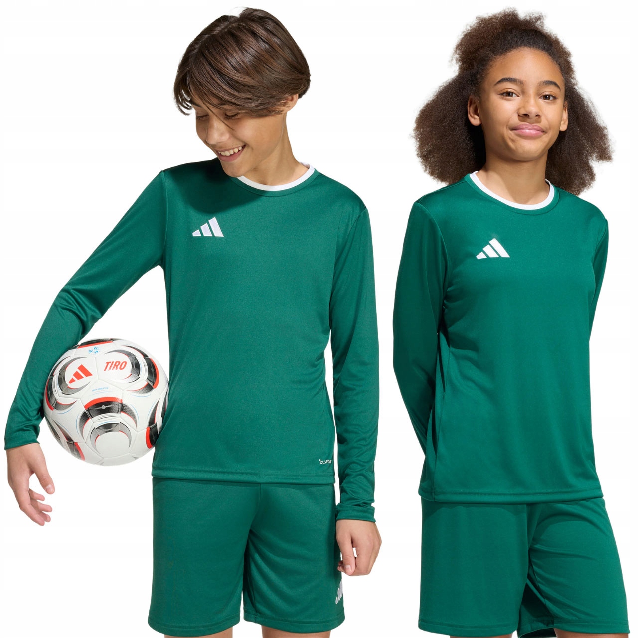 Koszulka dla dzieci adidas Entrada 26 Long Sleeve Jersey zielona KF5873 140