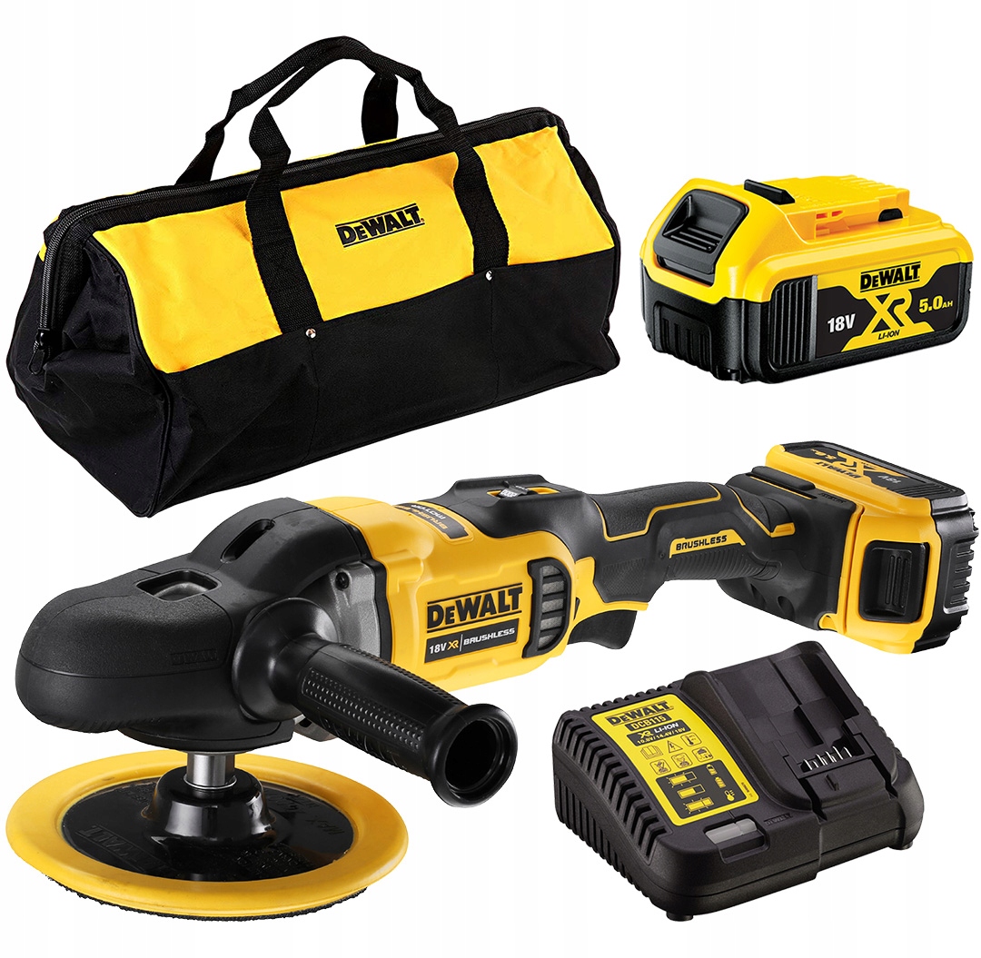 

Polerka rotacyjna 18V 180mm 2x5Ah DeWALT DCM849P2