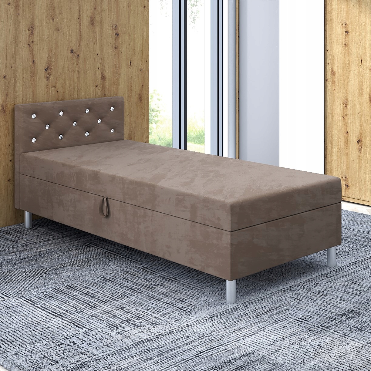 Jednolůžková postel 90x200 Pohovka s matrací Princess