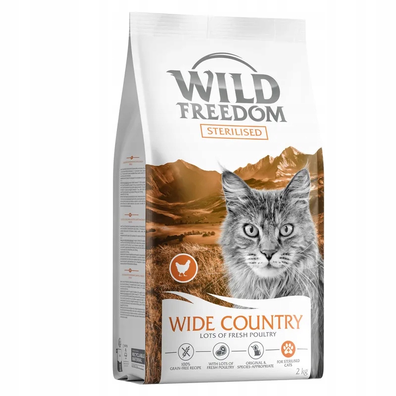 Wild Freedom Adult „Wide Country” Sterilised, drób 2 kg