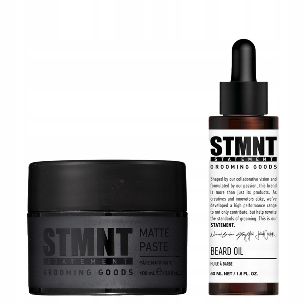 Stmnt pánský set Matte Pomade matující pasta 100 olej Beard Oil 50