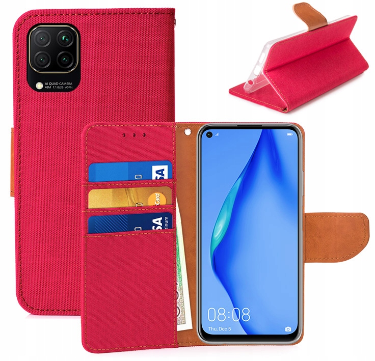 

Etui Portfel Canvas Do Huawei P40 Lite