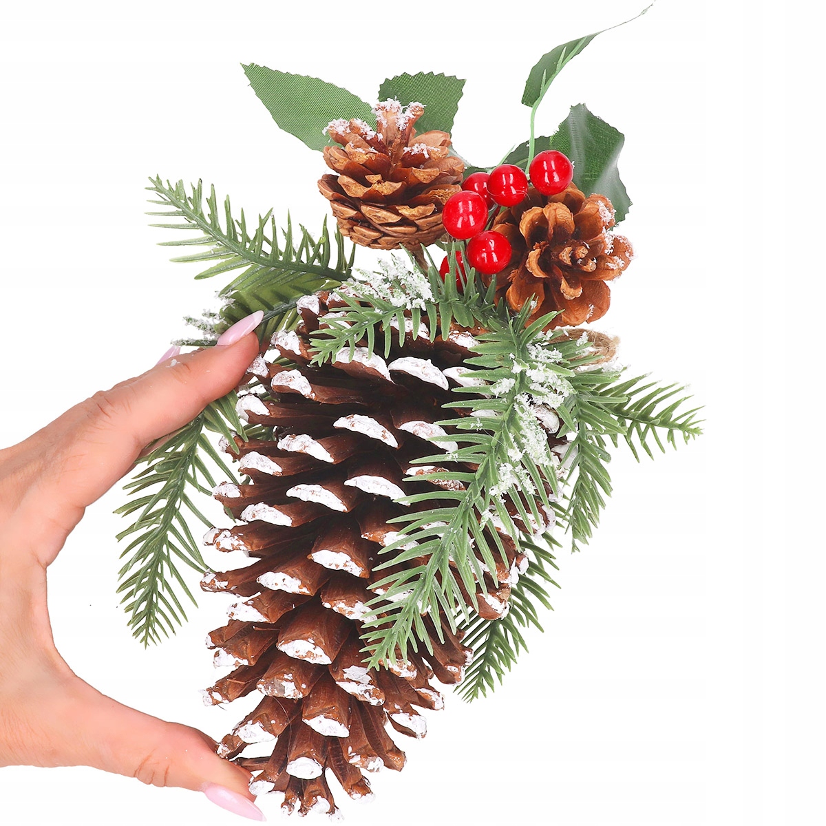 MEGA DUŻA SZYSZKA NATURALNA PRAWDZIWA GŁÓG ŚWIERK BOMBKA STROIK 24cm