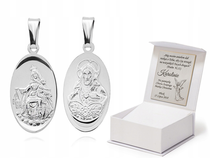 Stříbrný Řetízek s medailonem Škaplerz Gravírování