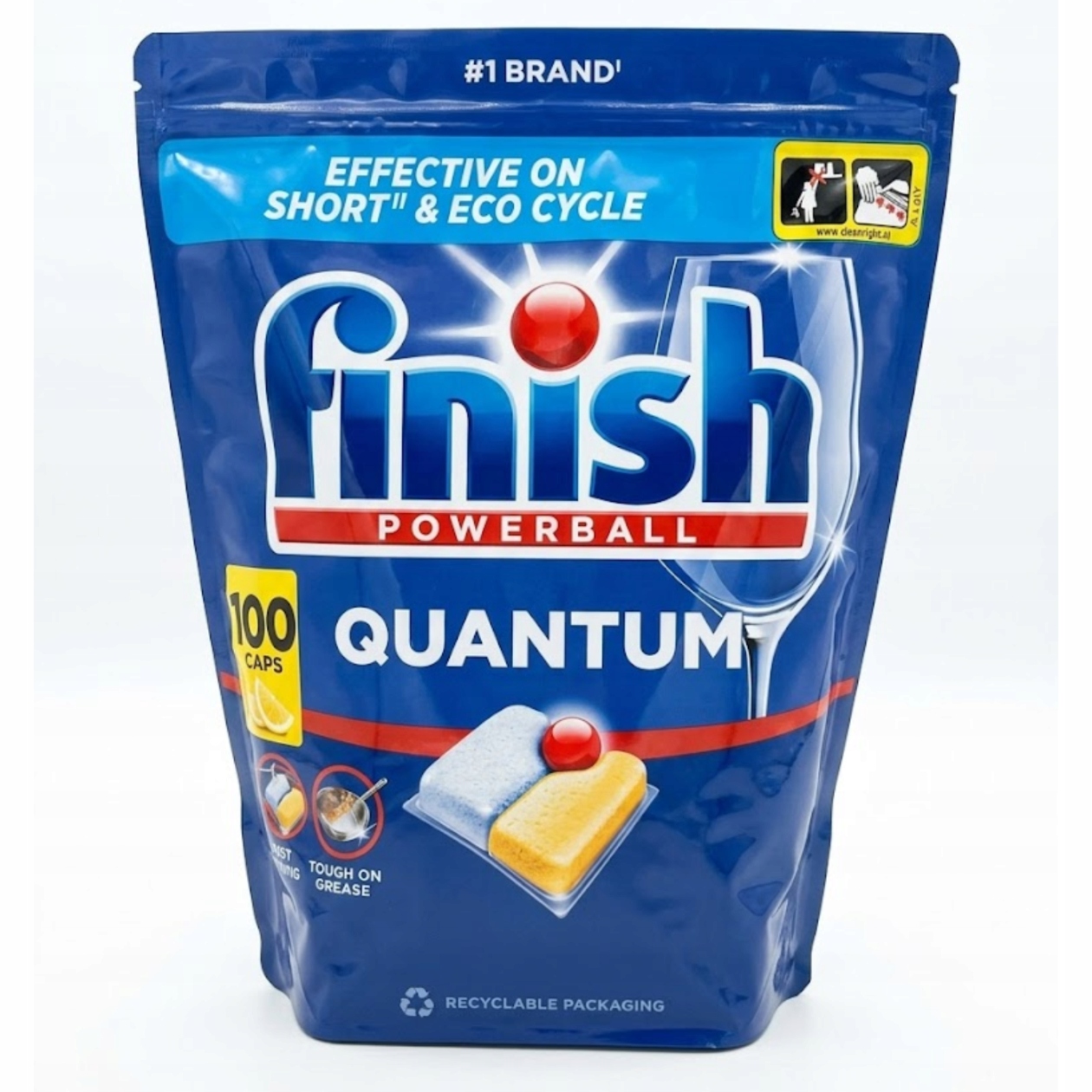 Finish Quantum Cytrynowe Kapsułki do mycia naczyń w zmywarce 100 sztuk