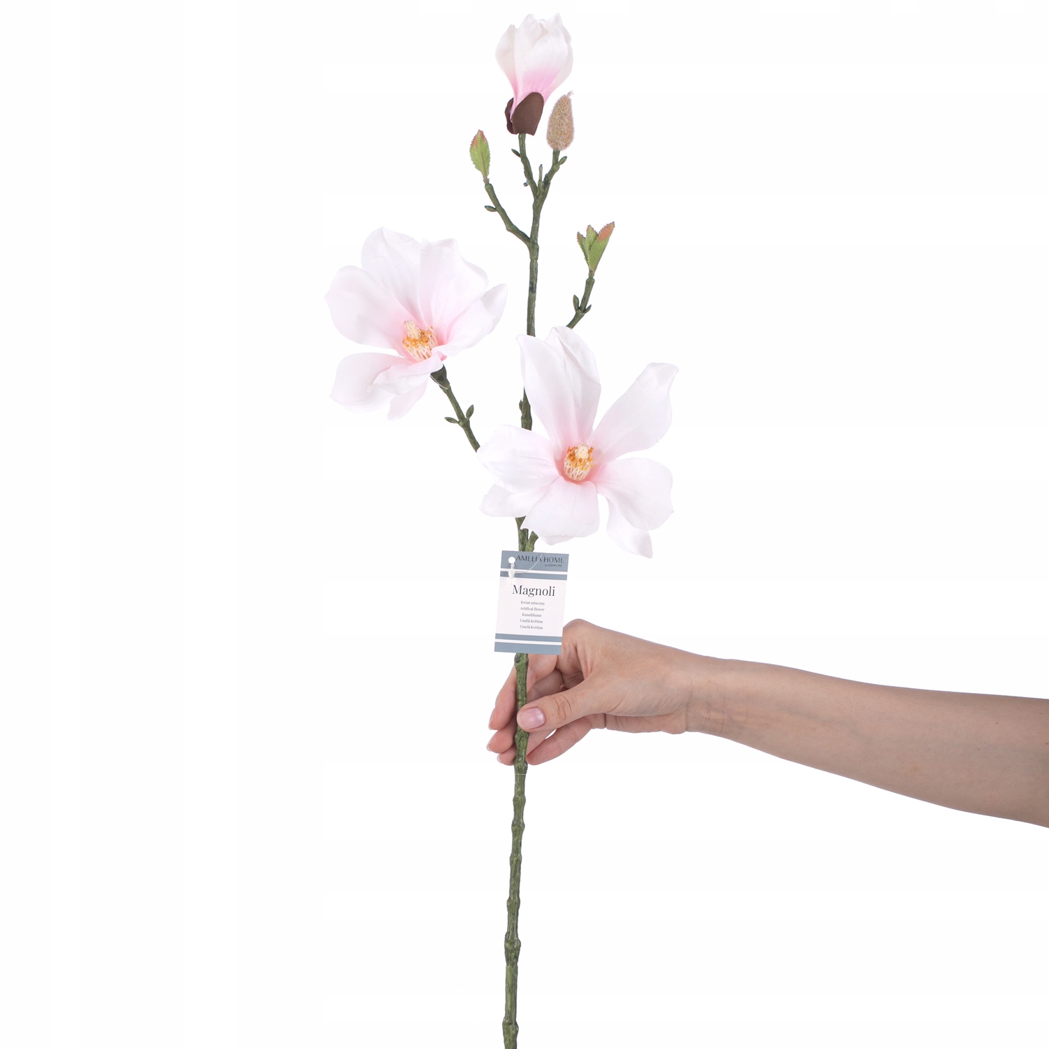 

Magnolia sztuczna roślina ozdoba 69 cm Kremowa