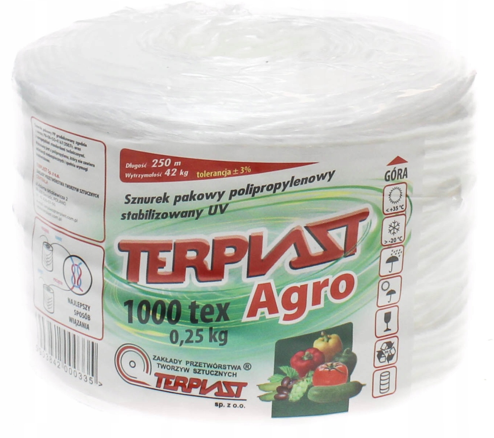 SZNUREK ROLNICZY DO KLIPS DO POMIDORÓW BIAŁY 250M Zastosowanie inne