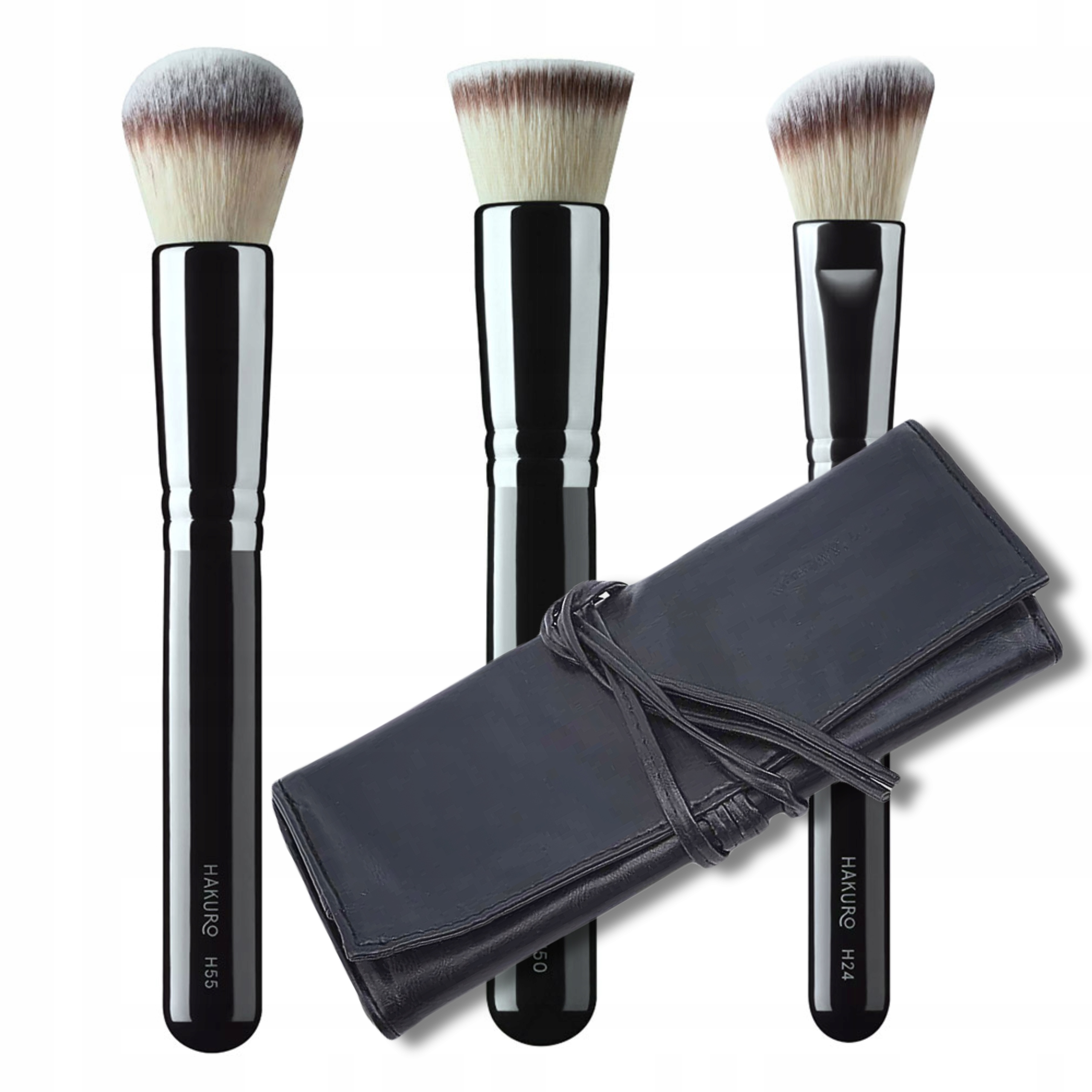 Hakuro zestaw 3 pędzli do makijażu H55 H50s H24 w etui