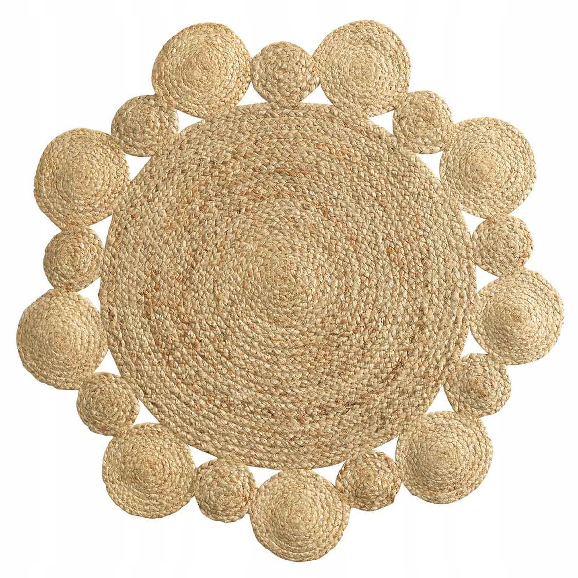 

Dywan Okrągły jutowy Duży Pleciony Boho 90cm