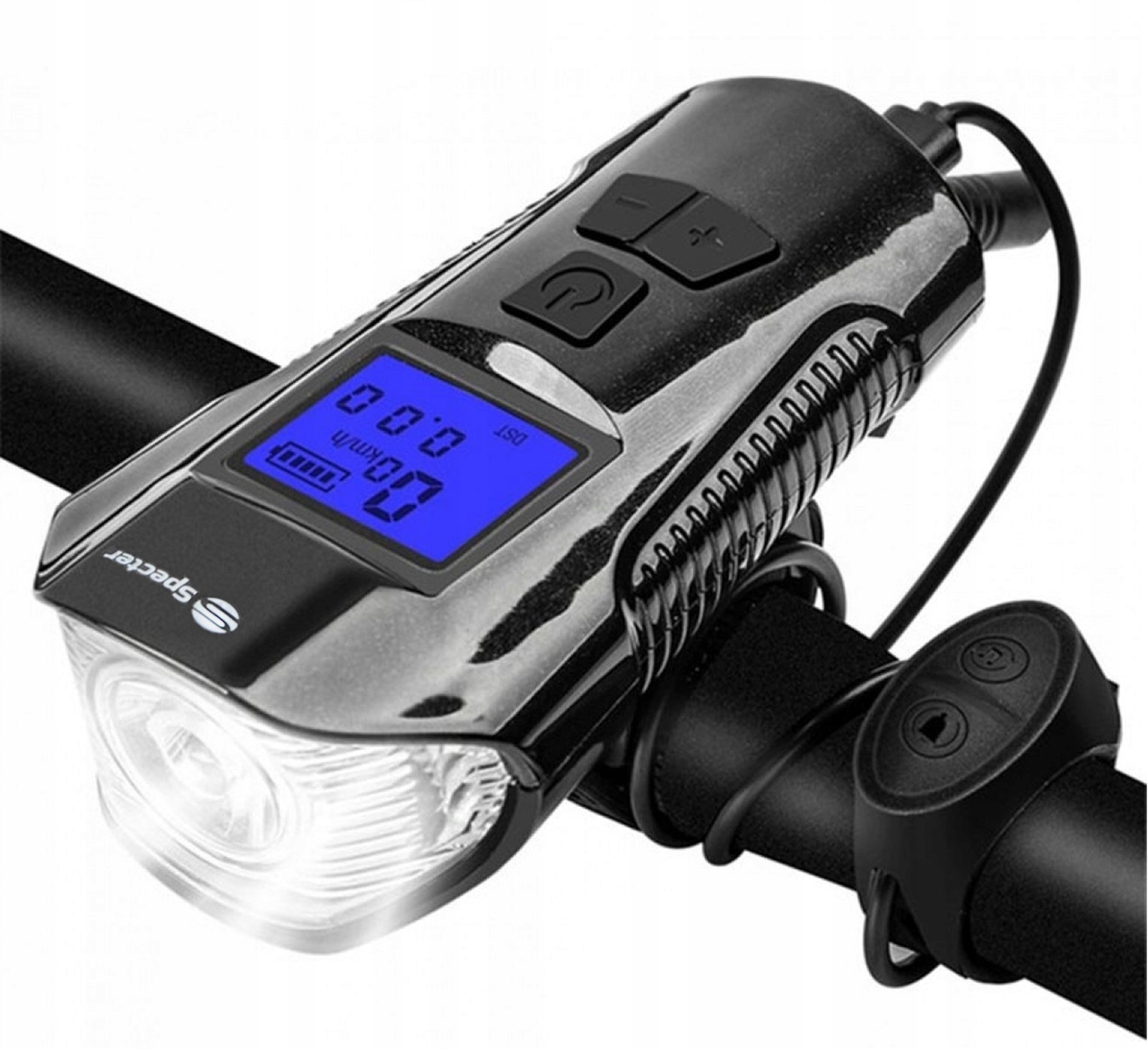 

Lampka Rowerowa Led Dzwonek Prędkościomierz