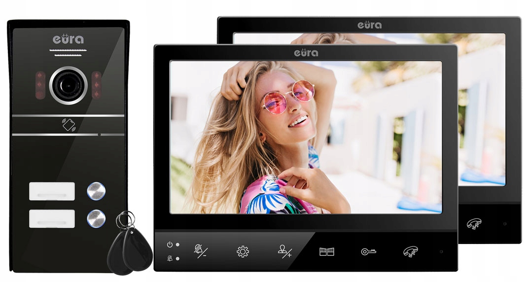 Wideodomofon Videodomofon Domofon Dwurodzinny Rfid Furtka Brama 2.0Mpx