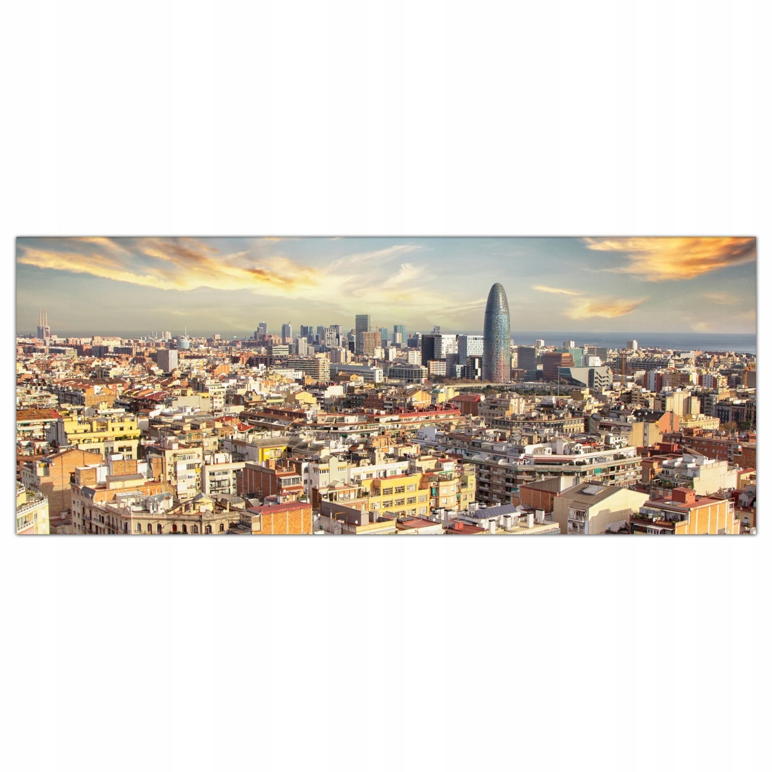 Krajina Barcelona 125x50 Tvrzené sklo lacobel