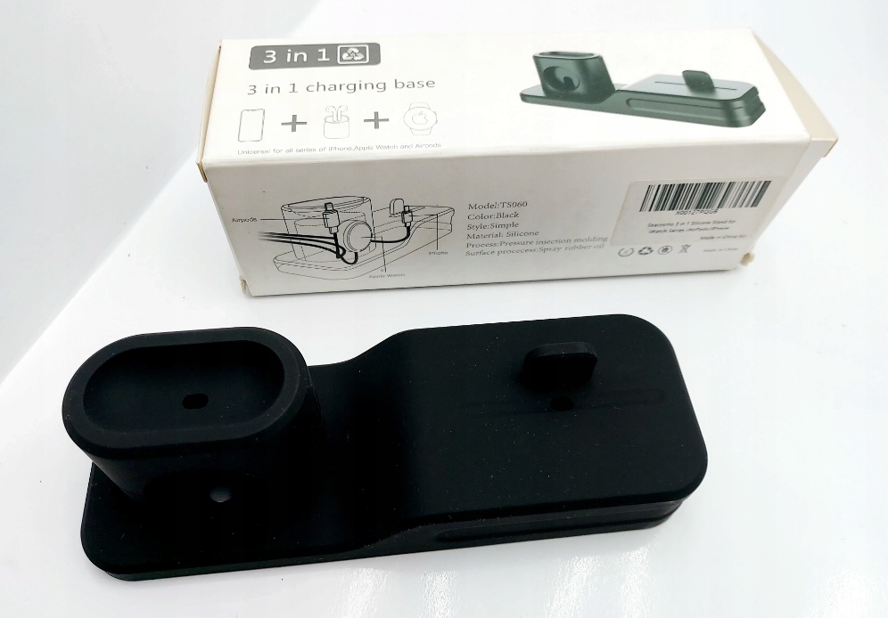 STOJAK PODSTAWKA ŁADUJĄCA SILIKONOWA 3W1 DO APPLE