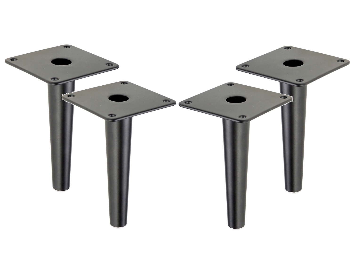 

4 x Noga stalowa stożek 13 cm blachą montażową