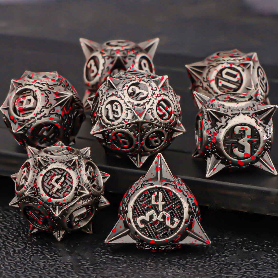 MORGENSZTERN ZESTAW 7 METALOWYCH KOŚCI RPG Liczba sztuk 7 szt.