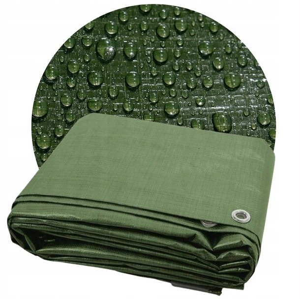 Plachta zelená 120 g 8 m x 10 m, s očkami, mrazuvzdorná, vodeodolná, Uv