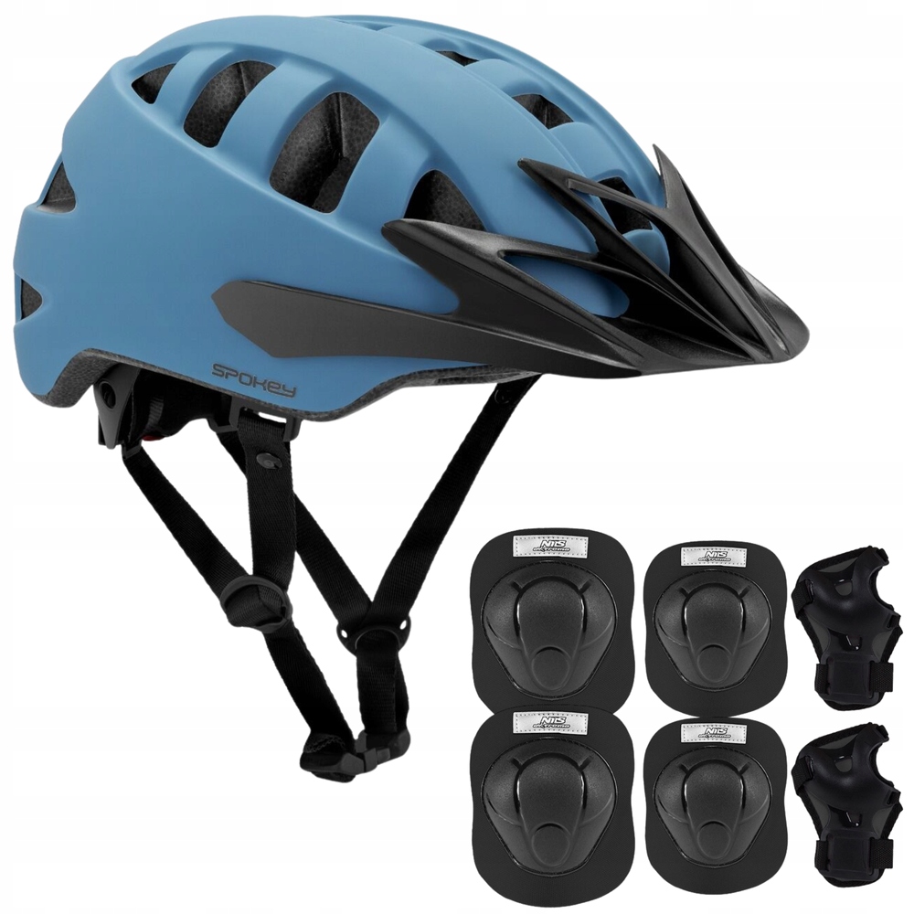 Kask Regulowany Na Rower Hulajnogę Dla Dziecka 55-58 cm Ochraniacze M