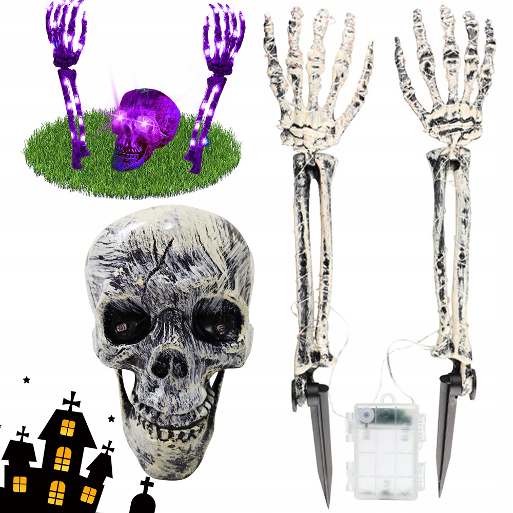 Halloweenská Kosterní Dekorace S Hlavou A Ručními Prvky Pro Maškarní Ples