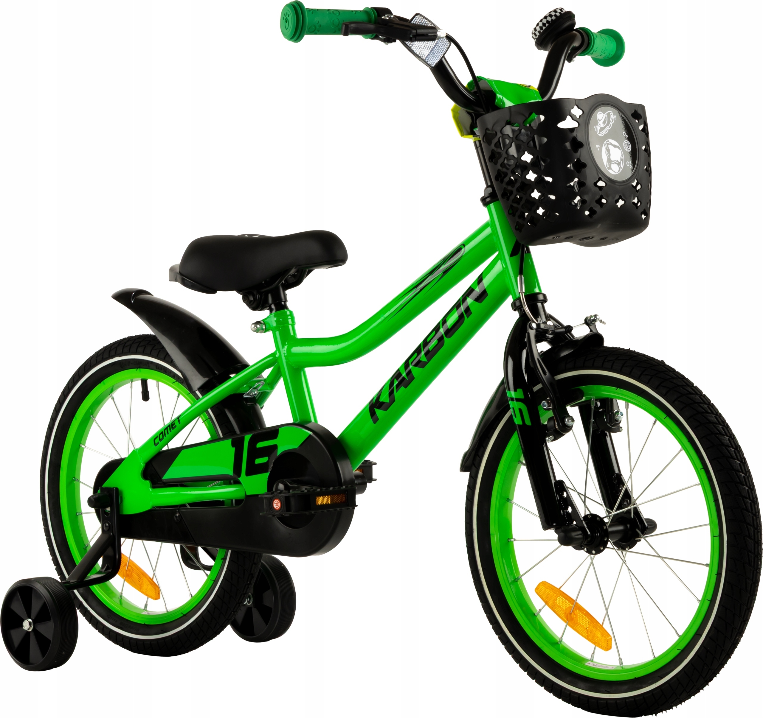 Rowerek 16 Comet Zielony Neon B16KA740902B Karbon
