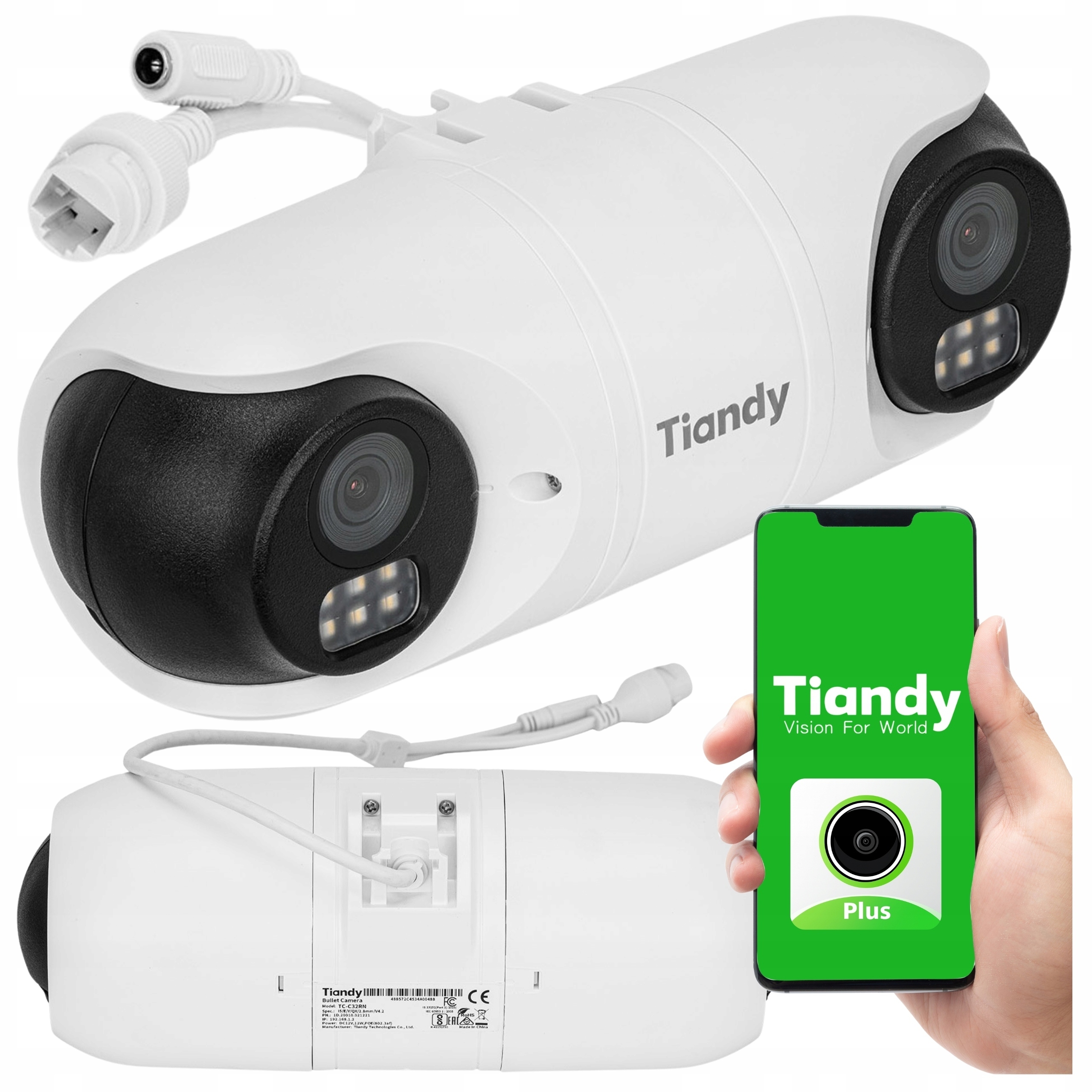 Dvojitá Ip kamera Tiandy TC-C32RN SPEC:I5/E/Y/QX/2.8MM/V4.2 2Mpx Ir 50m