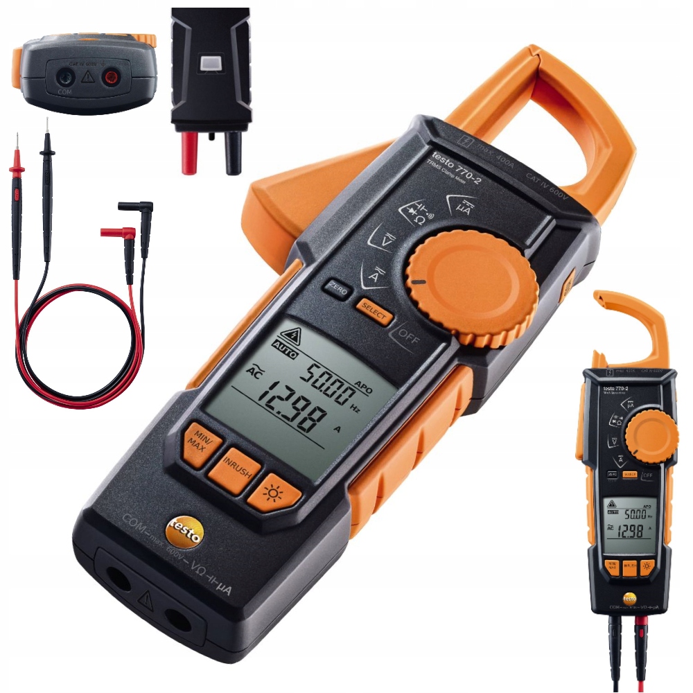 Klešťový ampérmetr Testo 770-2 Trms, měření teploty, sonda typ K
