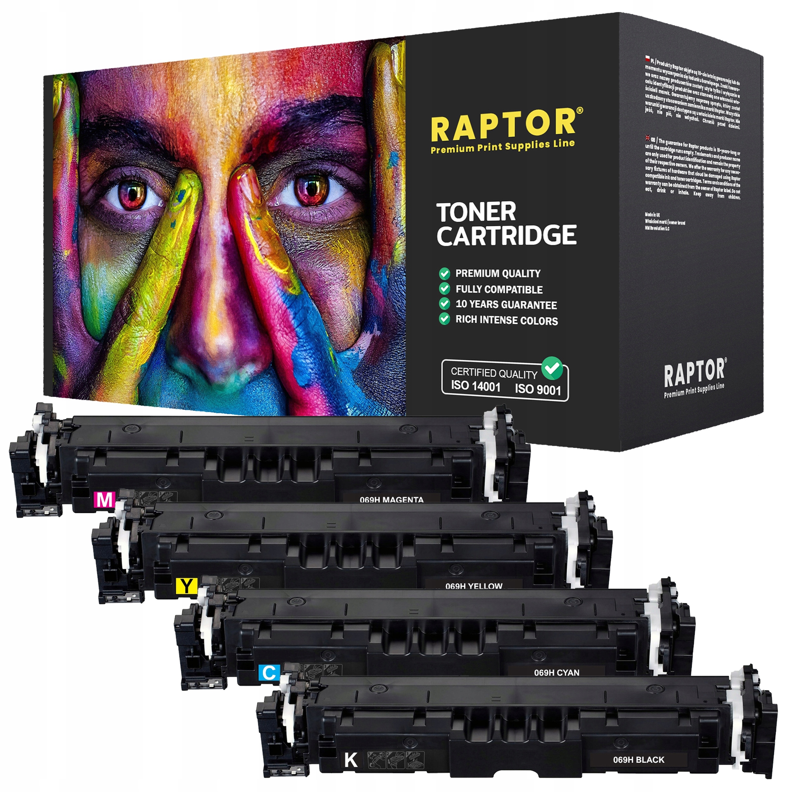 Toner CRG-069H Pro Tiskárnu Canon i-SENSYS MF752Cdw MF754Cdw LBP673Cdw Cmyk