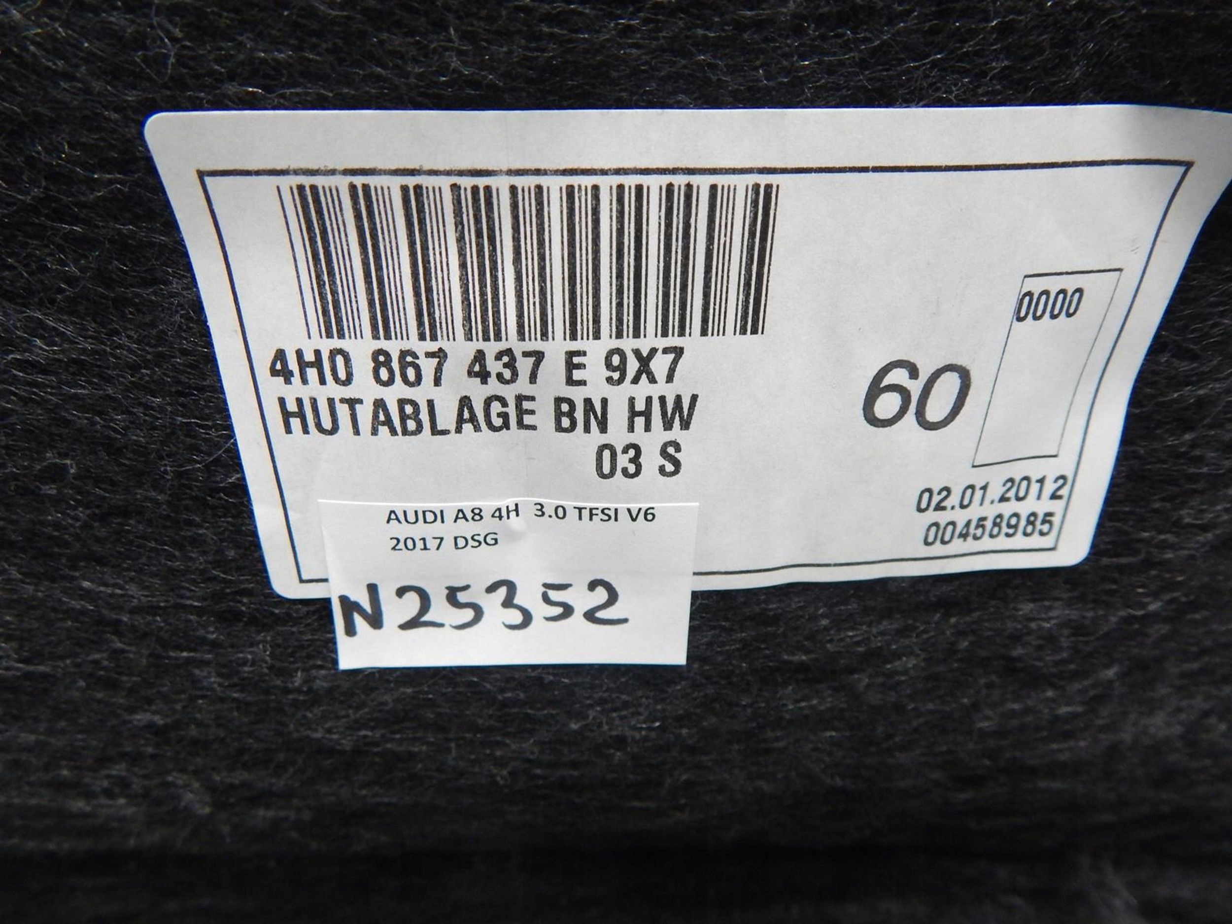 AUDI A8 D4 upholstery side boot 4H0867437E