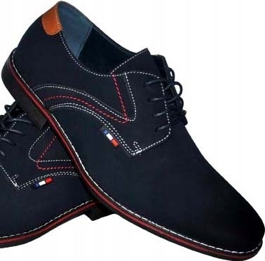 Buty Męskie Półbuty Wiązane Modne Wizytowe Wesela Komunie Casual