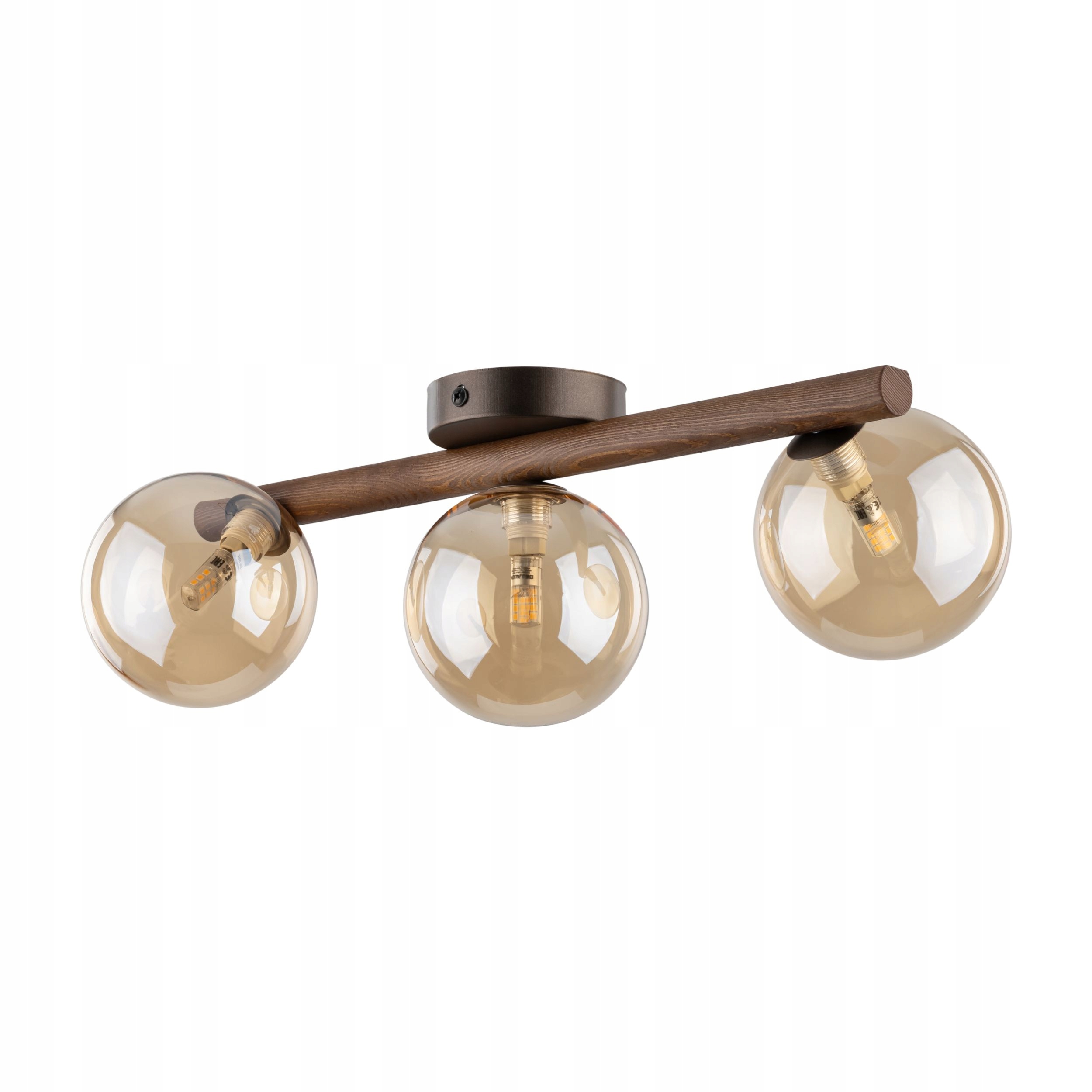 Estera Wood Orech Jantár Stropná Lampa 3XG9