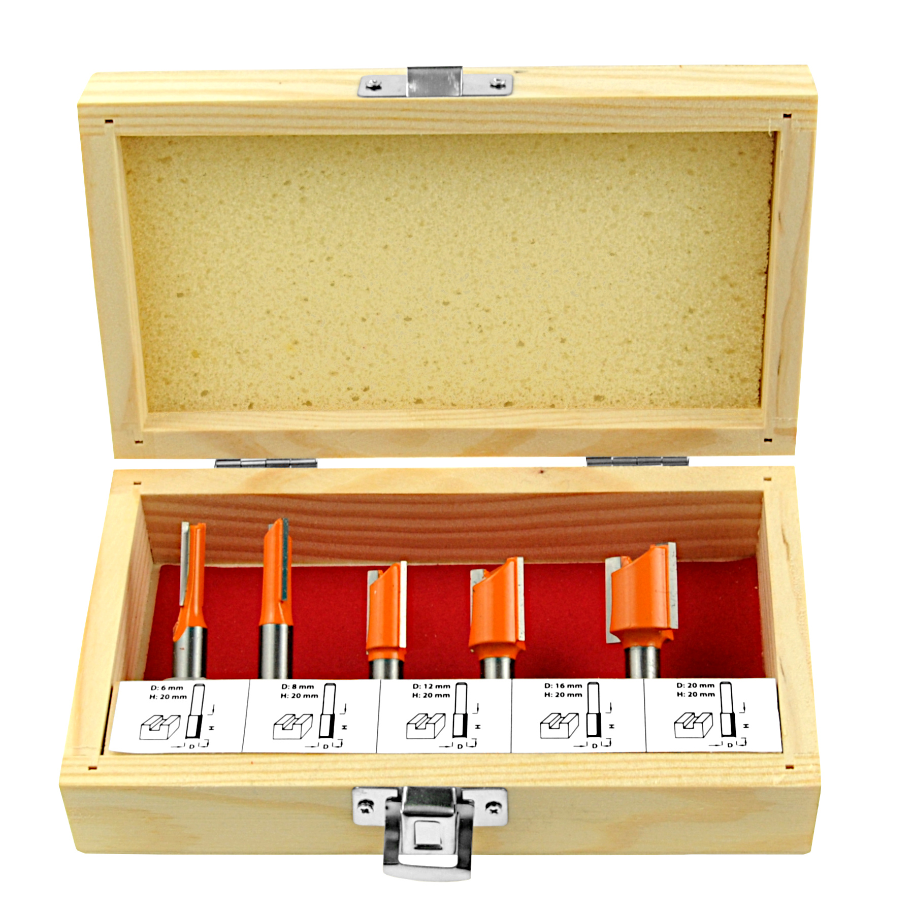 

Frezy Do Drewna Palcowe Kpl. 5 Cz. Trzpień 8mm