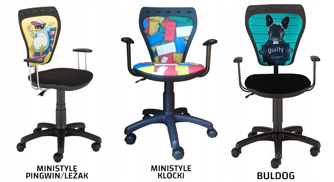 KRZESŁO OBROTOWE DLA DZIECKA MINISTYLE FORMUŁA Szerokość mebla 54 cm