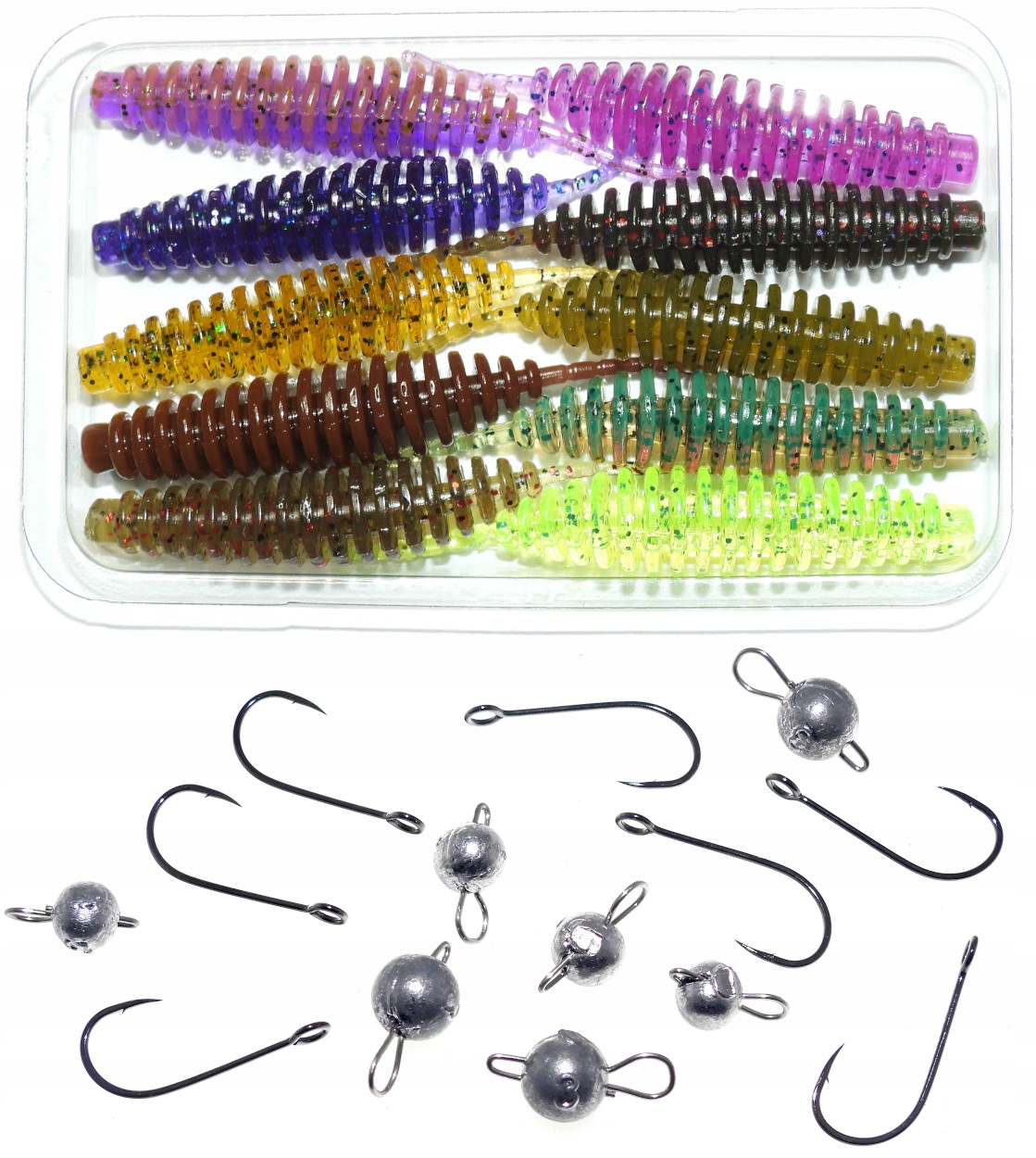 FishUp Tanta 2' 50mm Okoń Mix / Haki i Czeburaszki / Gotowy Zestaw 24 szt.