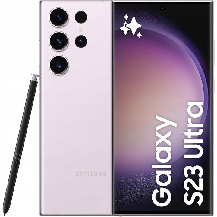 nový 512GB Samsung Galaxy S23 ultra Levandulový růžový Fólie Pouzdro