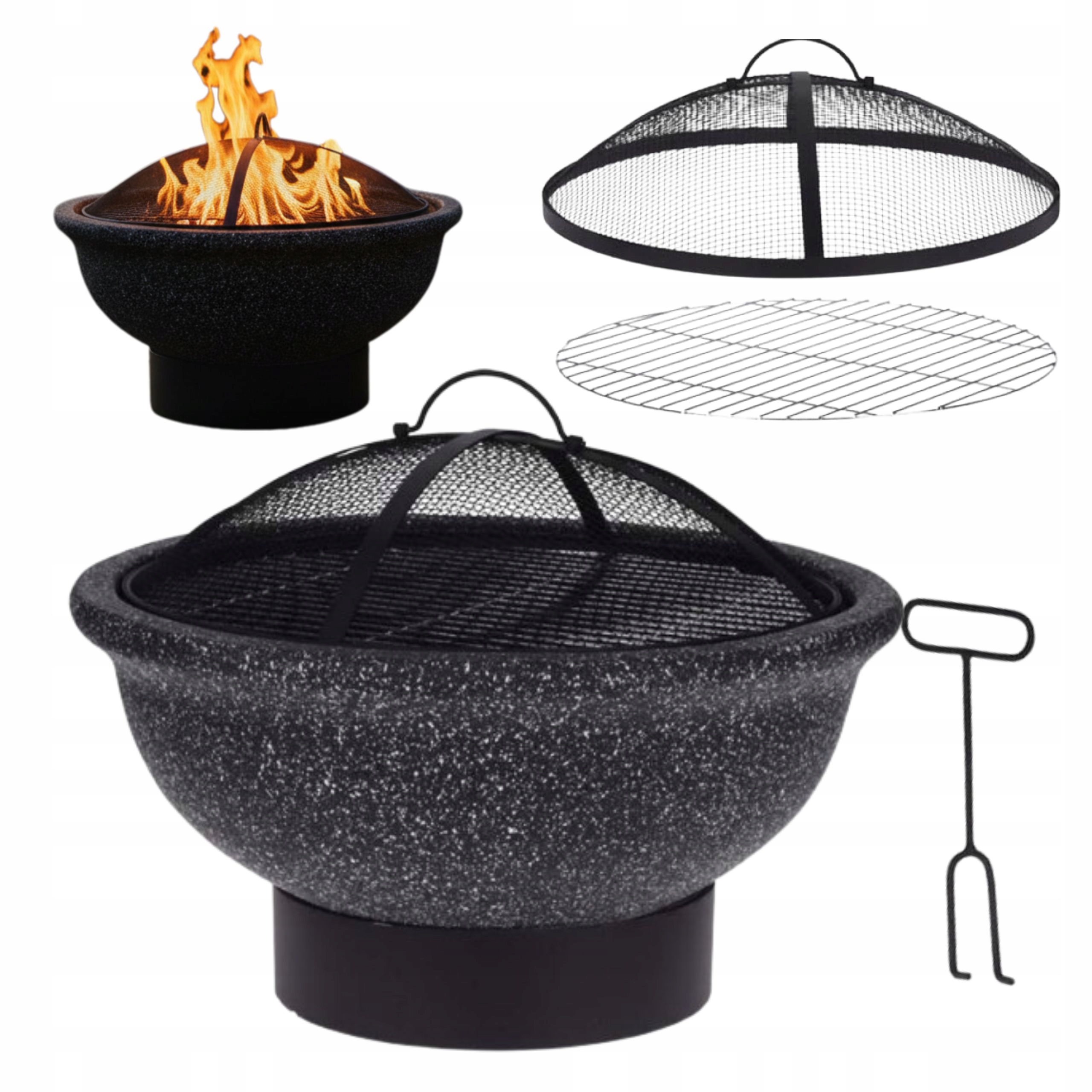 Ohnisko Záhradný Krb Záhradný Gril S Pohrabáčom A Roštom