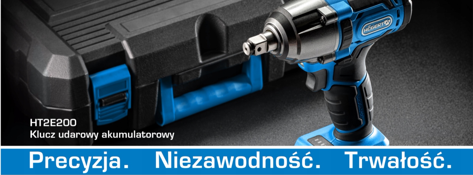 HOGERT KLUCZ UDAROWY AKUMULATOROWY DO KÓŁ 1/2" 400Nm 20V 2.0Ah Högert Zasilanie akumulatorowe