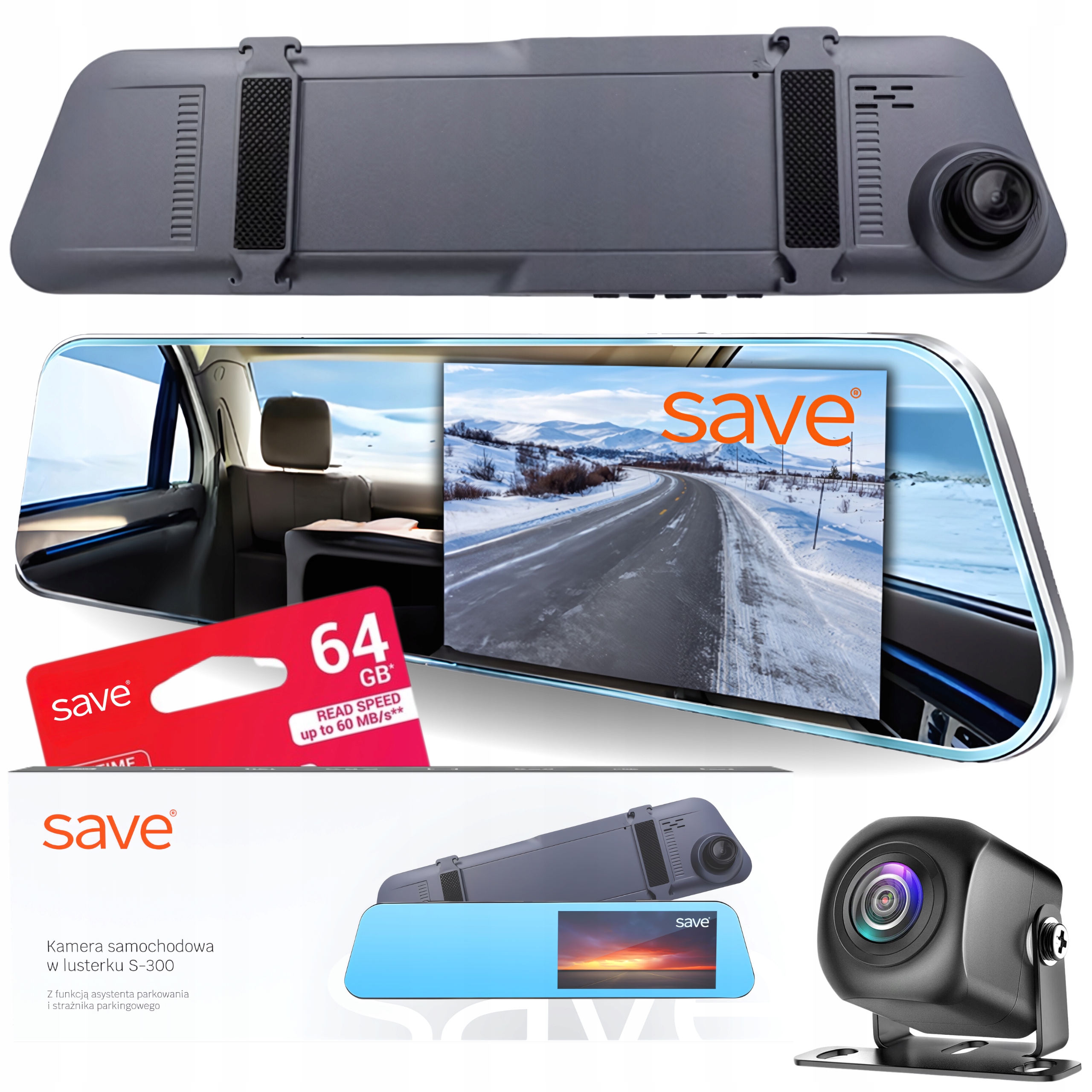 Videorekordér V Zrcátku Kamera Automobilová Couvání Záznamník Jízdy