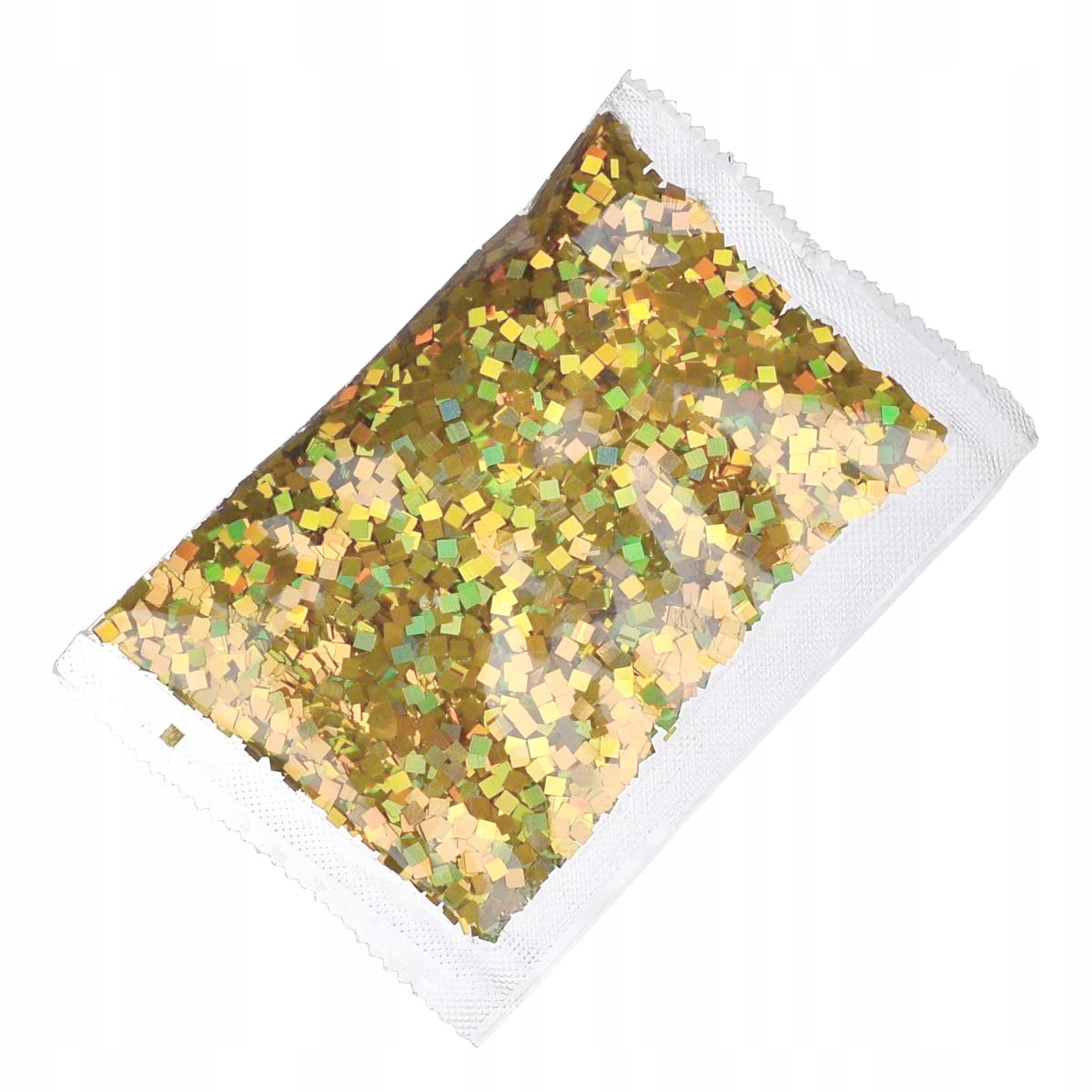 Kostki 3mm konfetti do żywicy slime złote holo