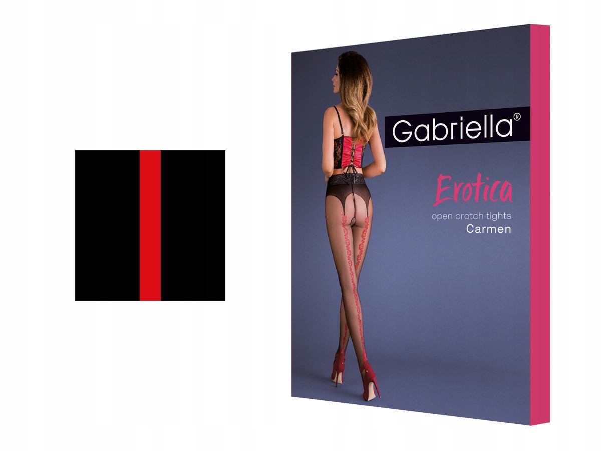

Rajstopy Gabriella Carmen nero/red 3/4