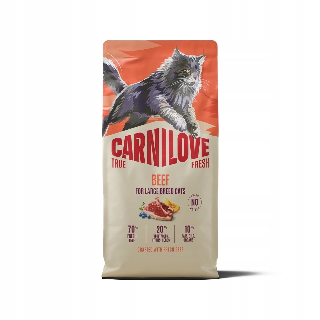 Carnilove True Fresh Cat Beef Adult Large suché krmivo pro kočky 6kg