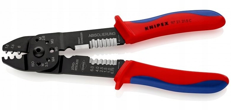 Černé lisovací kleště s nástavci 230 mm 9721215C Knipex