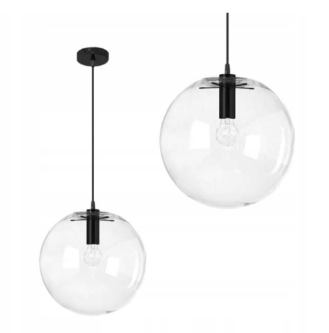 Závěsné Stropní Svítidlo Černá E27 Loft Skleněné Stínidlo Do Obývacího Pokoje Toolight