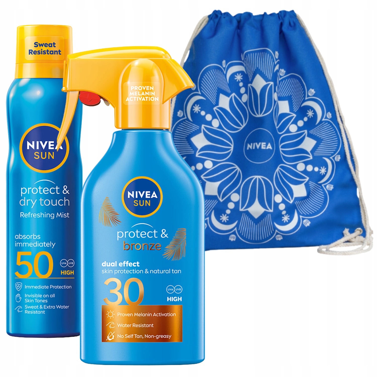 Nivea Sun Sprej na opalování SPF30 250 ml Balzámová mlha SPF50 200 Ml +dárek