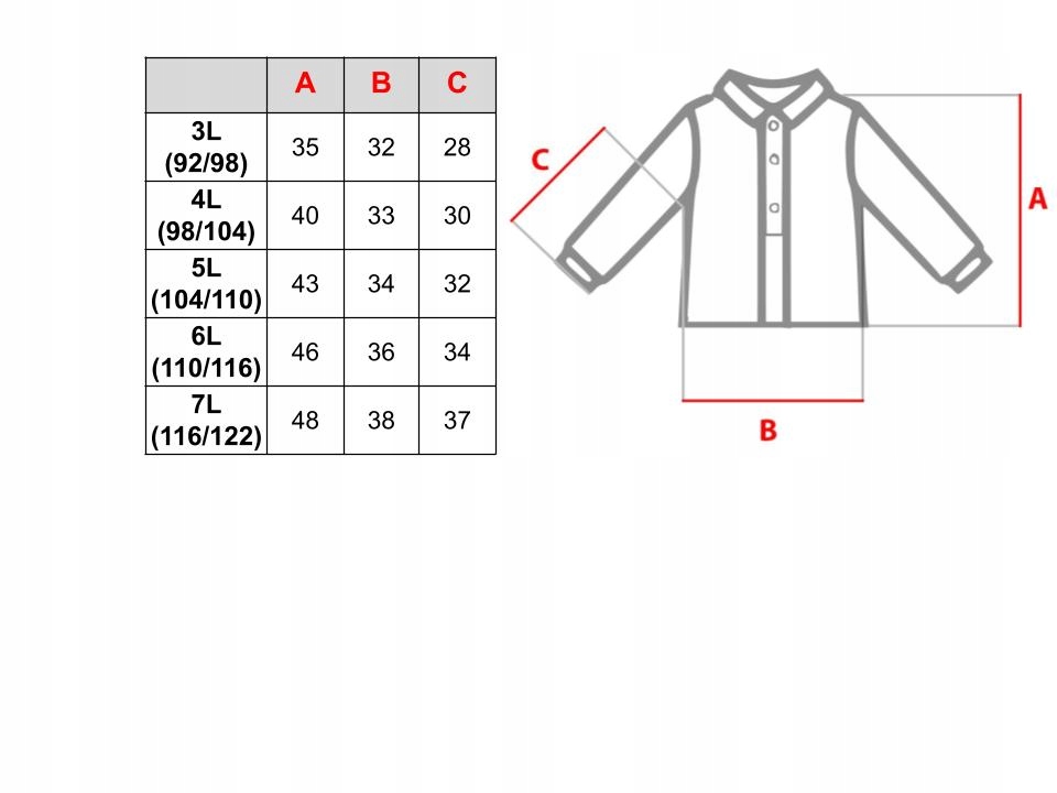 KOSZULA WIZYTOWA elegancka długi rękaw 116/122 Kolor biały
