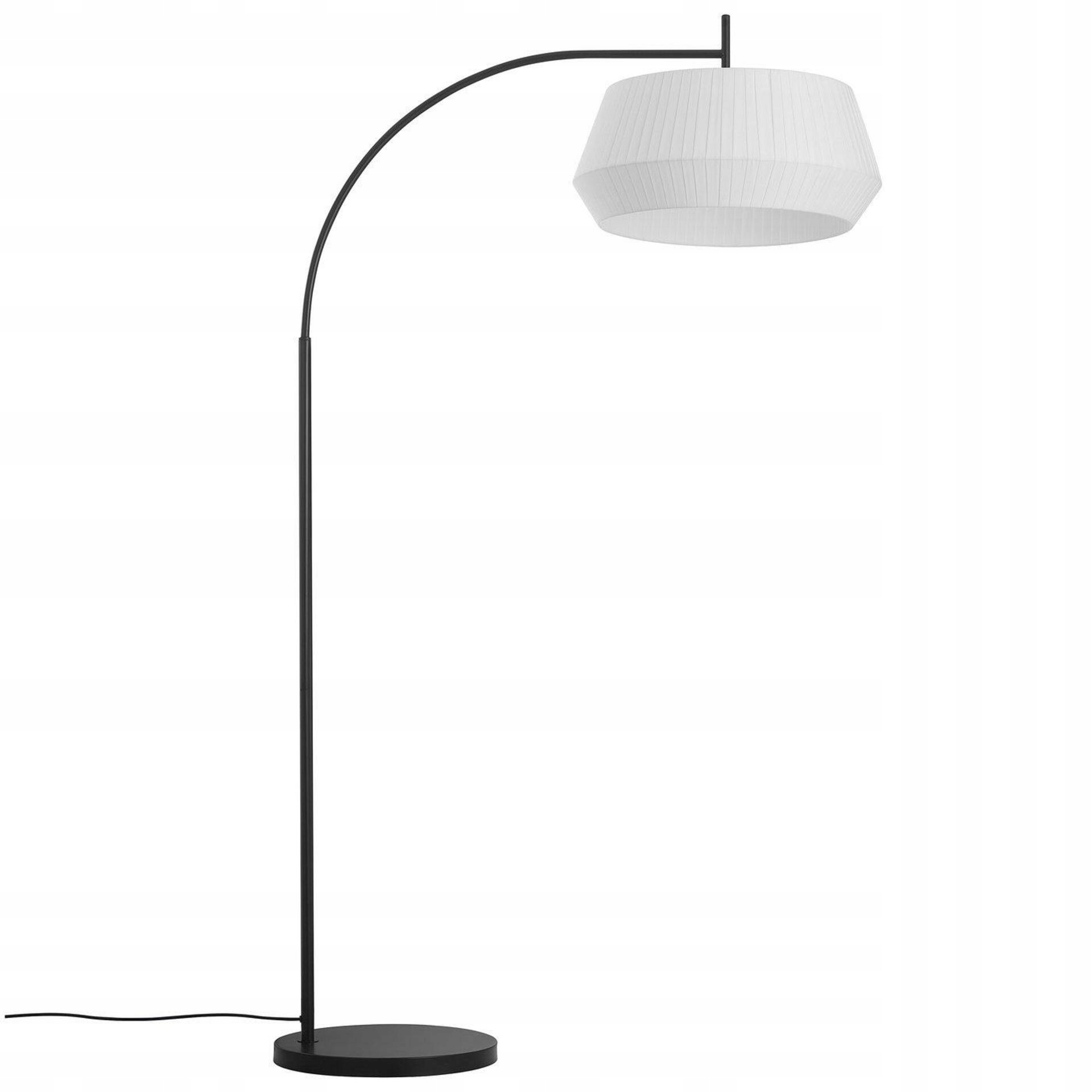 Nordlux Dicte stojacia lampa biela, ručne plisované tienidlo, 180 cm