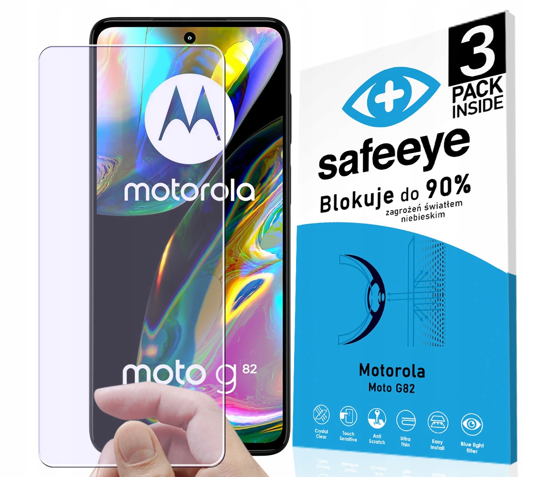 

3x Anti Blue Szkło Hybrydowe Do Motorola Moto G82