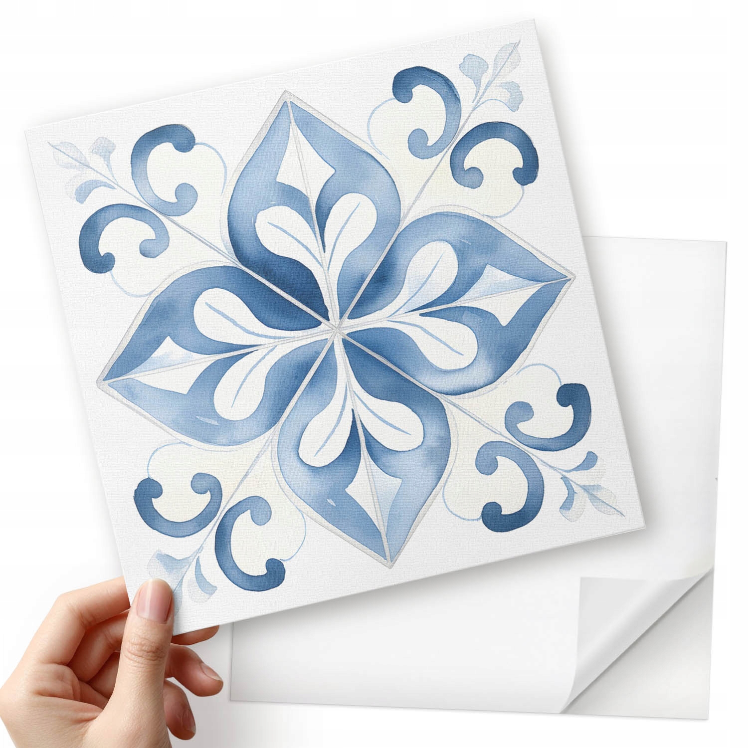 Sada samolepících Pvc dlaždic Vzor květin na dlaždicích 20x20x20 cm